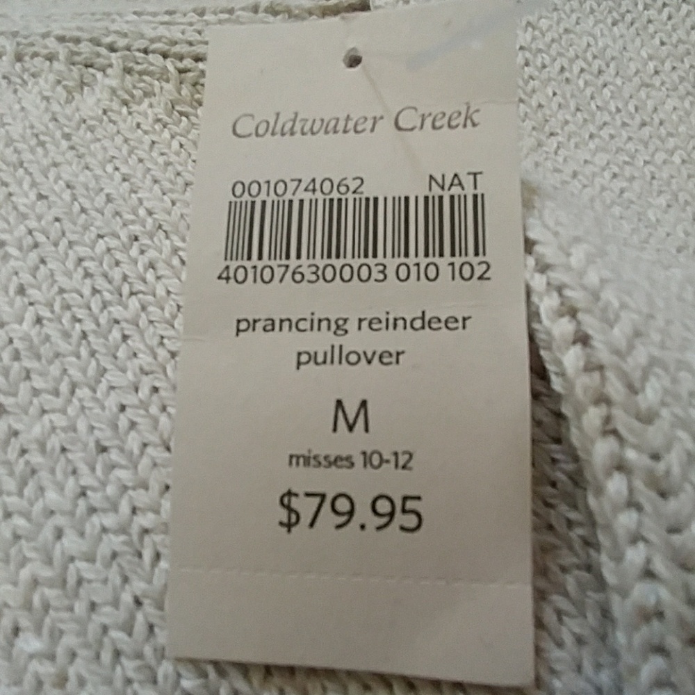 NWT Coldwater Creek Prancing Deer Sweater - Picture 8 of 8